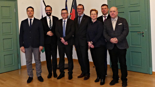 Gruppenbild BSBD Sachsen mit Justizminister und Referatsleiter Personal